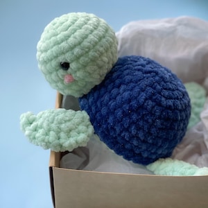 Gehäkelte Schildkröte Plüschtier Mini Amigurumi Schildkröte weiches handgemachtes Ozean-Tiergeschenk