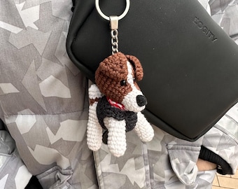 Handcrafted Jack Russell Terrier Keychain, Perfect for Dog Lovers, Toy Dog Keyring