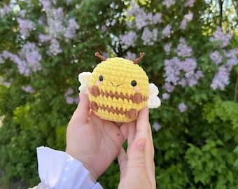 Crochet Biene Plüsch Mini Amigurumi Bumblebee Spielzeug nettes handgemachtes Geschenk für Bienen-Liebhaber