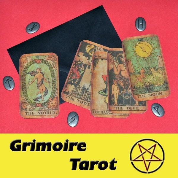 Grimoire Tarot Prediction Mentalism Bizarre Magic Card Trick Easy Close Up