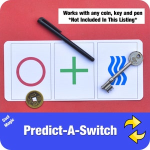 Carte de prédiction Magic Mentalism Predict-A-Switch : Gros plan facile