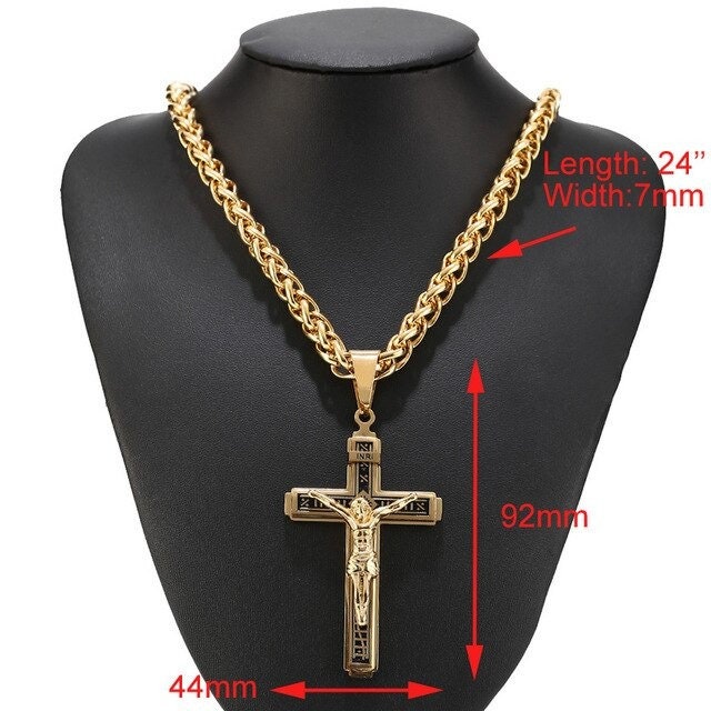 Jesus Christ Crucifix Catholic Crucifix Necklace the Cross - Etsy