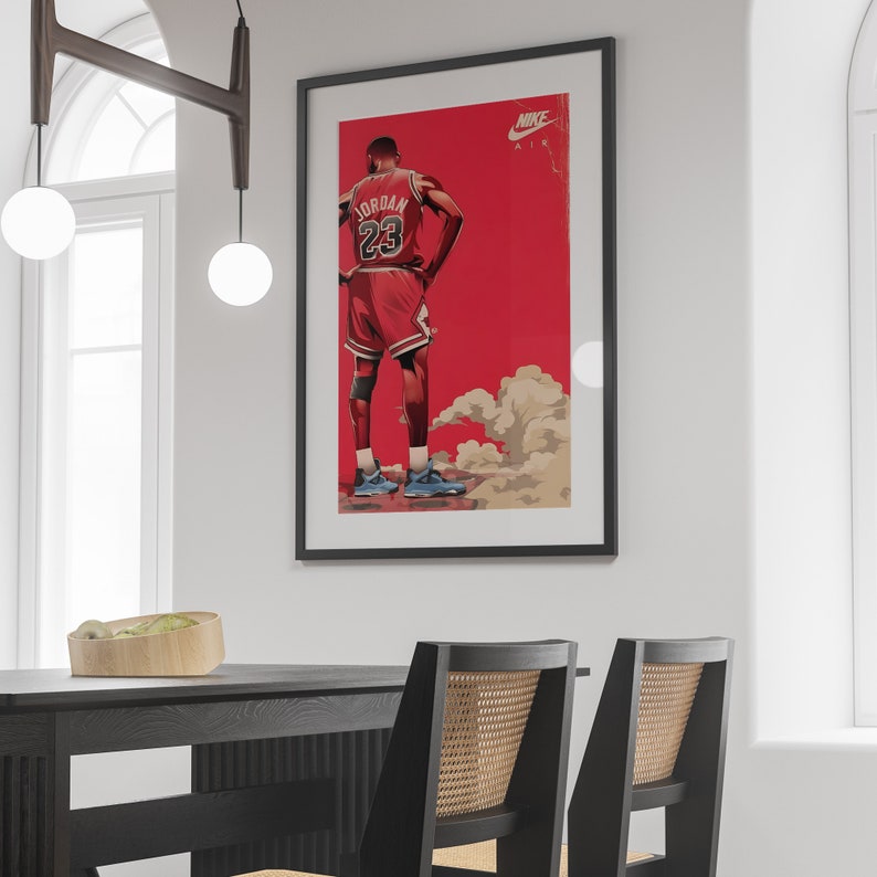 Michael Jordan Poster Michael Jordan Wall Art Michael Jordan Etsy