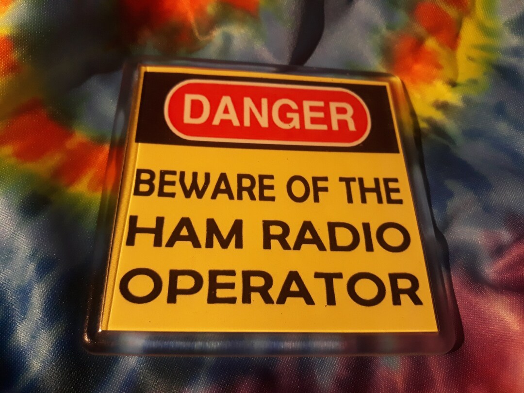 Set of 4 DANGER Beware of the Ham Radio Operator Drinks Coaster Ideal