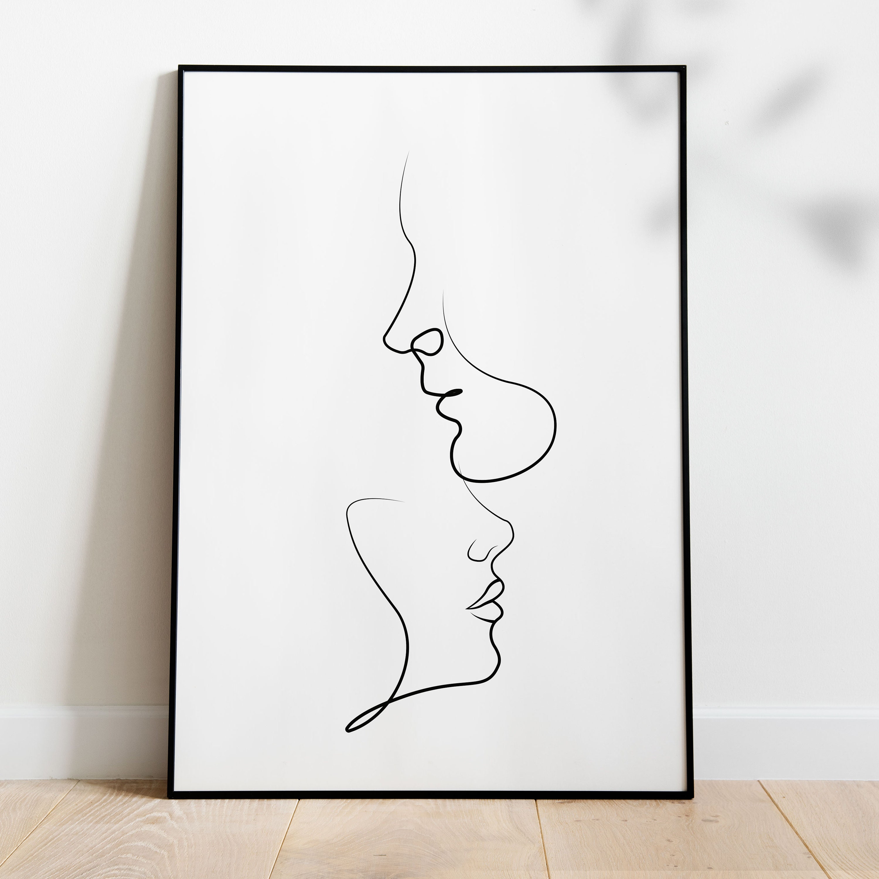 Affiche Saint Valentin - Affiche Personnalisée Cadeau Amour Ensemble Couple Partenaire Abstrait