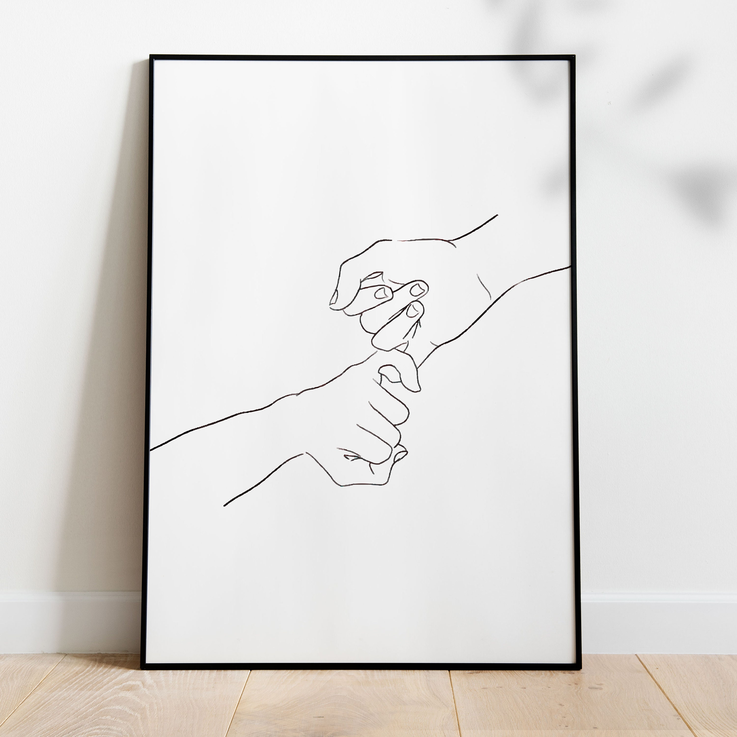 Affiche Saint Valentin - Affiche Personnalisée Cadeau Amour Ensemble Couple Partenaire Abstrait