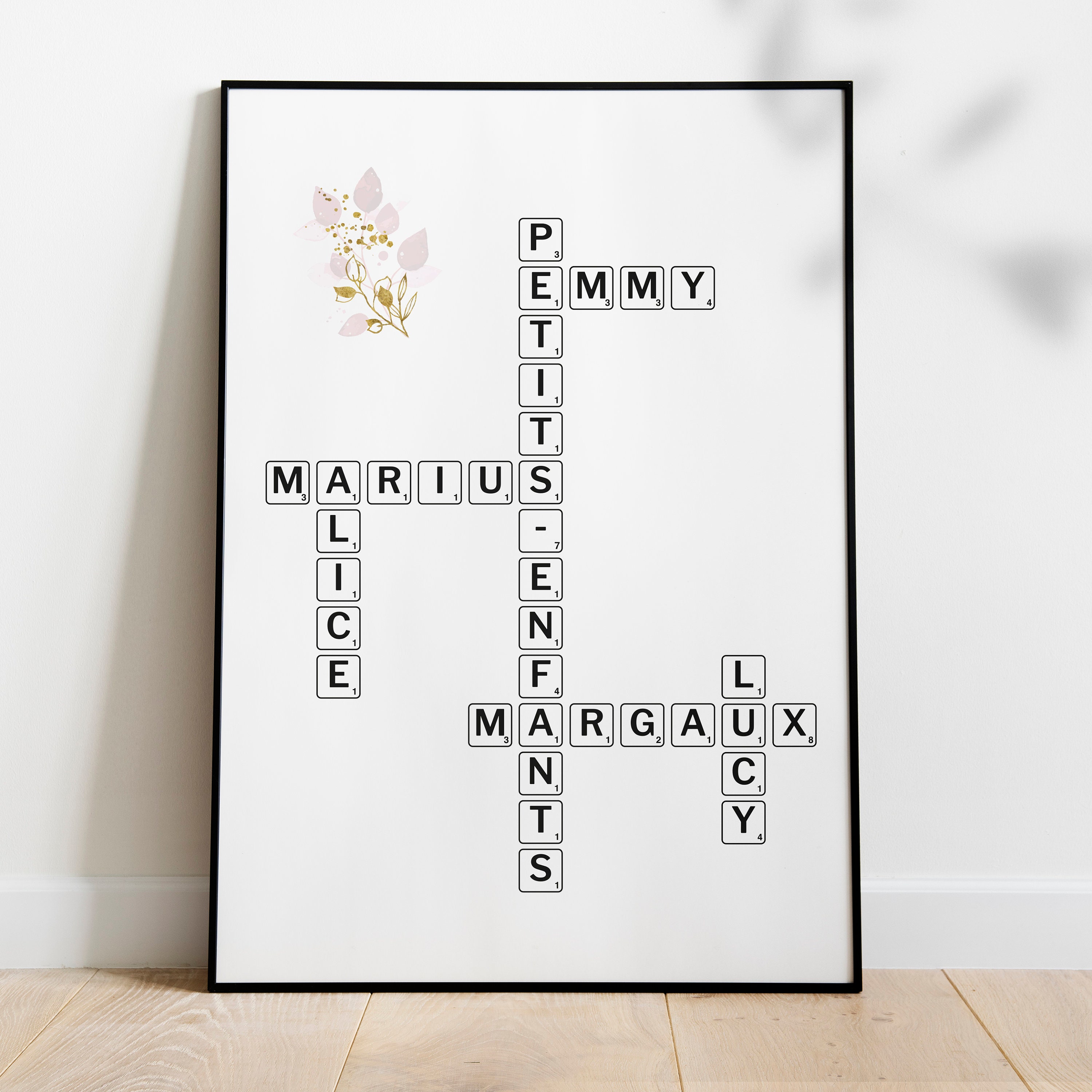 Affiche Scrabble - Affiche Personnalisée Cadeau à Offrir