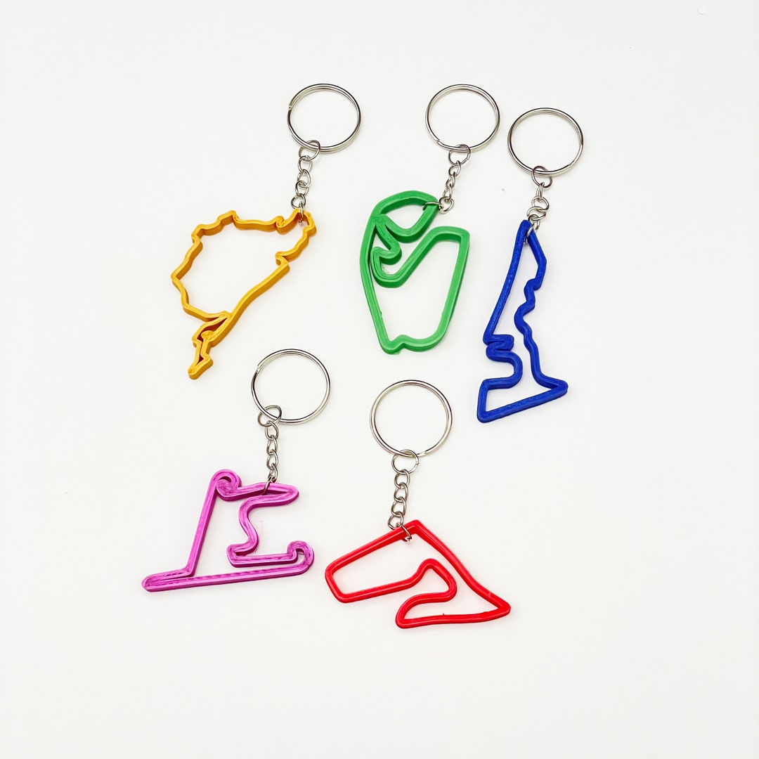 Race Circuit Layout Keychain - Perfect Gift for F1 Fans - Etsy