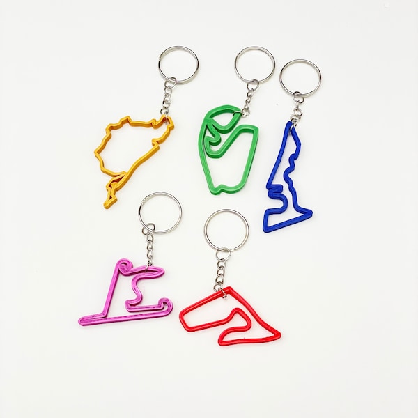 Race Circuit Layout Keychain - Perfect Gift for F1 fans