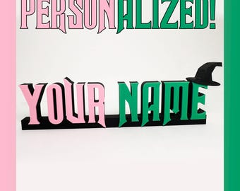 Wicked Style Custom Name Plate Sign Game Room Nursery Birthday Cake Topper Gift