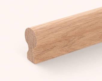 Oak Wooden Handle 50-250mm - Stick Round | Minimalist Natural Wood Drawer Pull | Kitchen Cabinet Handles | Atelier Bast
