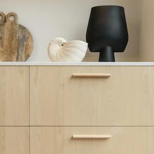 Maple Wooden Handle 50-250mm - Stick Round | Minimalist Light Wood Drawer Pull | Kitchen Cabinet Handles | Atelier Bast