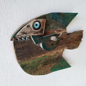 Wooden Fish for the Wall Fish Art Rustic Wood Fish Wooden - Etsy