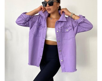 Long Denim Jacket - Etsy