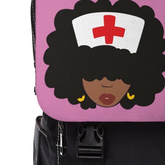 Disover Black Nurse Unisex Casual Shoulder Backpack/ Black Nurse Gifts