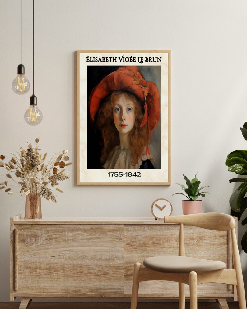 Portrait Élisabeth Vigée Digital Download Antique Artwor Fine Art Print Vintage French Oil Painting Vintage Art Wall Art print image 4