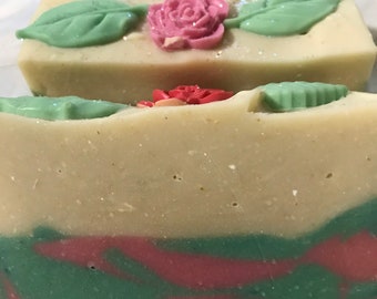 Roses Soap, floral soap, valentines, rose