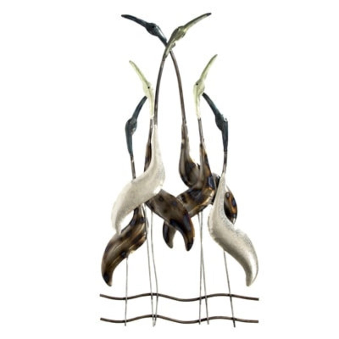 Metal Wall Art Cranes Etsy