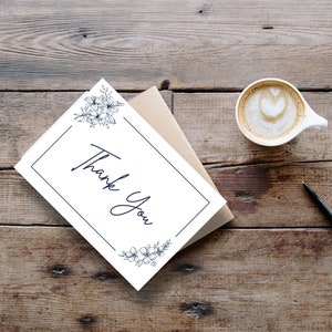 Thank You Card; Digital Download Card; Instant Download Card; Thank you card PDF