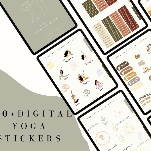 Yoga Stickers - Etsy