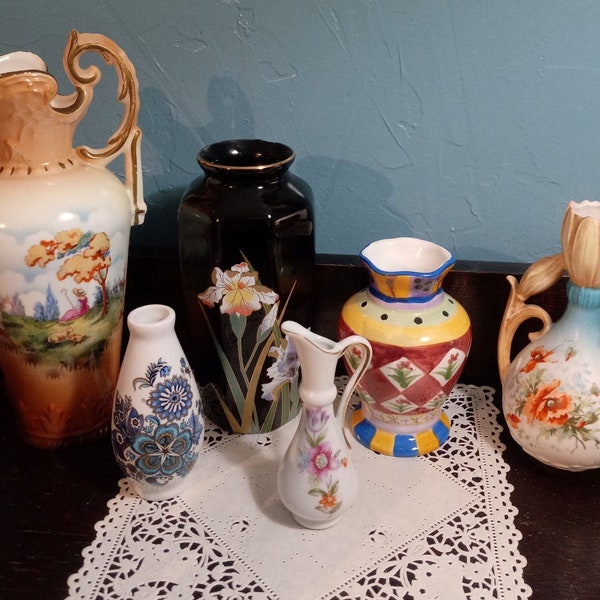 Choose Your Own, Vintage Ceramic Flower and Bud Vase Collection, Standard & Minis [RVBX2]