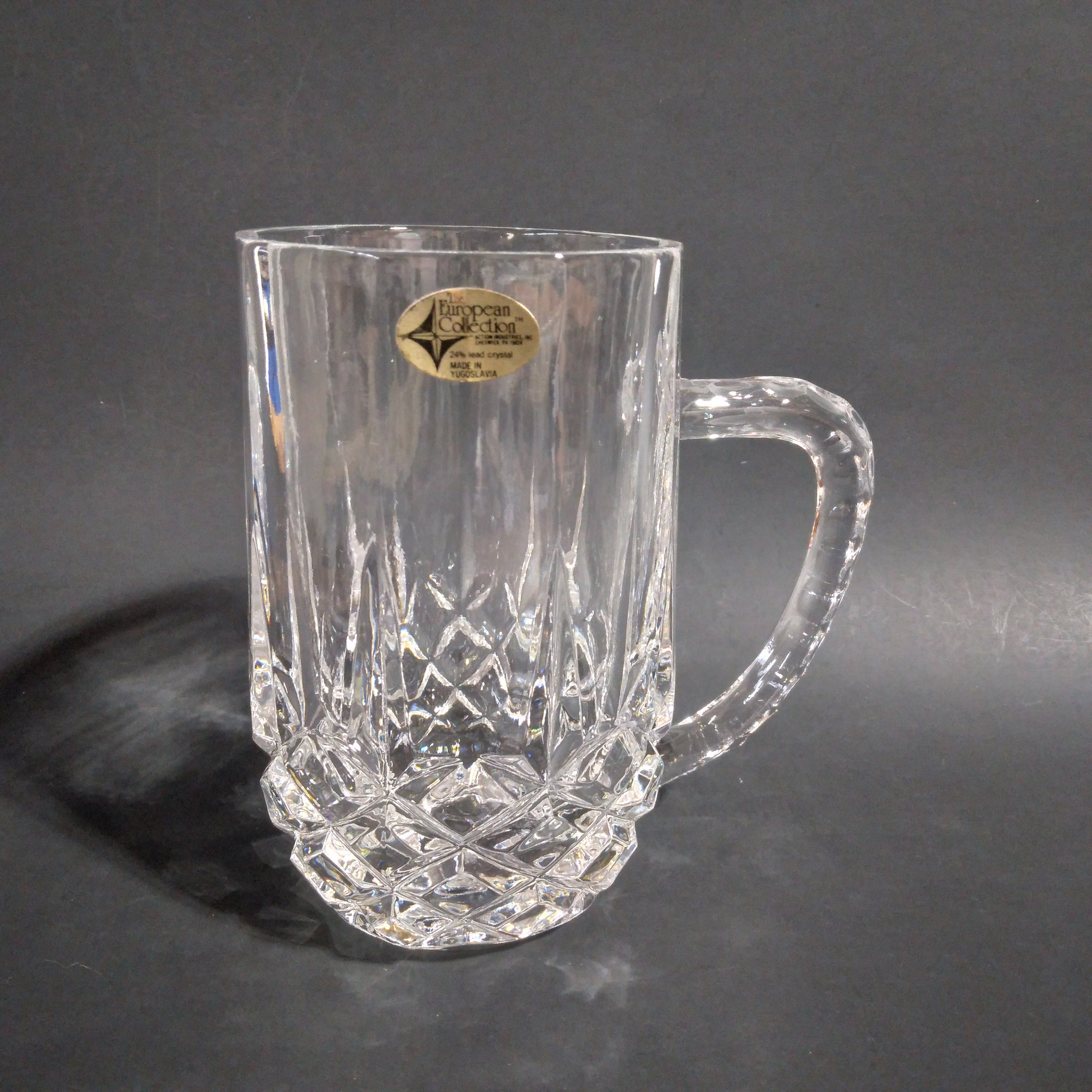 Cristal France Genuine 24% Lead Crystal Coffee mugs Set Of 2