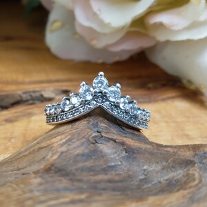 Pave Crown Ring Etsy
