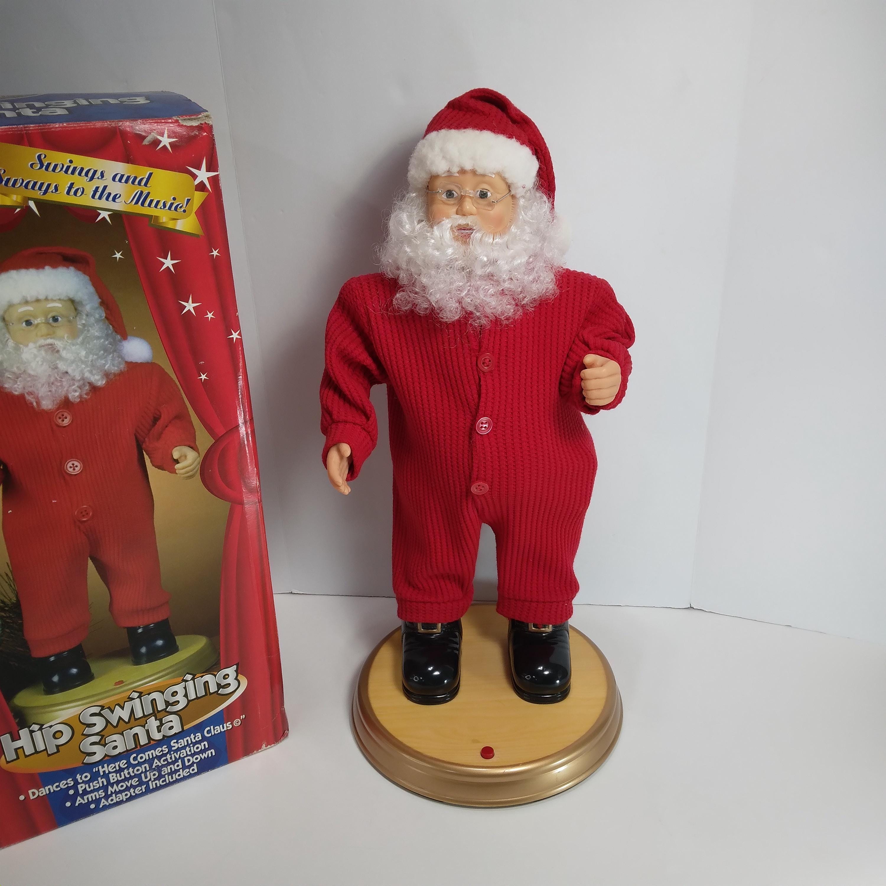 Gemmy Hip Swinging Santa in Red Bare Bottom Pjs, Dances & Sings