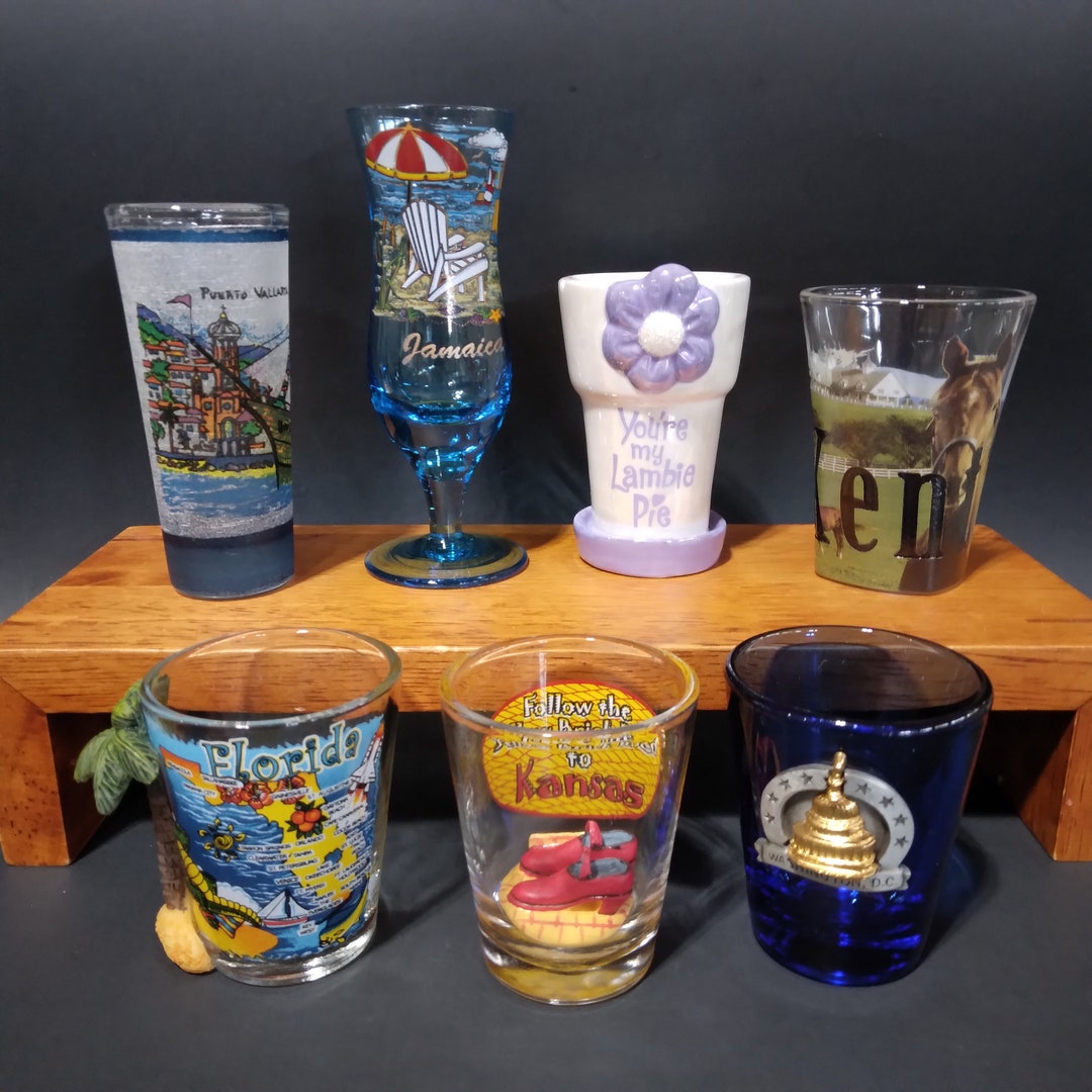 Souvenir Shot Glasses US States and Tropical Islands Puerto Vallarta