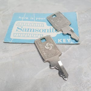Vintage Pair of Samsonite 170-S Luggage Keys with Original Envelope