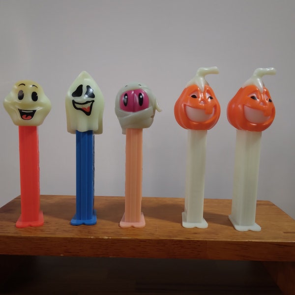 Vintage Haloween Pez Dispensers, Choose Your Favorite, Jack O Lantern, Ghost, Mummy, With Feet from Hungary & Slovenia