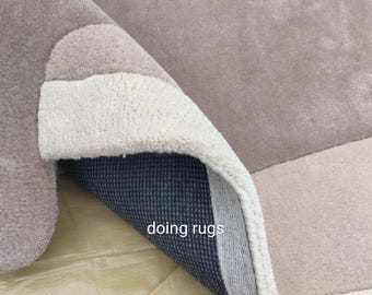 Irregular rug premium quality designer hand tufted rug soft new zealand wool area rug for living room bedroom lounge hall office home gifts