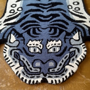 Tibetan Tiger Rug tiger rug tiger wool rug tiger print rug tufted tiger rug tibet tiger rug tiger area rug for kids room home decor and gift