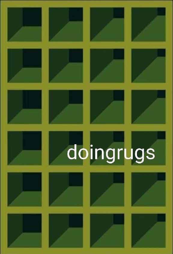 Square Block Shape Handtufted Rug Green Tufted Rug Modern - Etsy