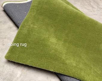 Green Hand-Tufted Wool Area Rug: Soft New Zealand Wool Carpet