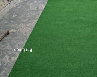 Hand-tufted Green Wool Area Rug: Custom Sizes Available