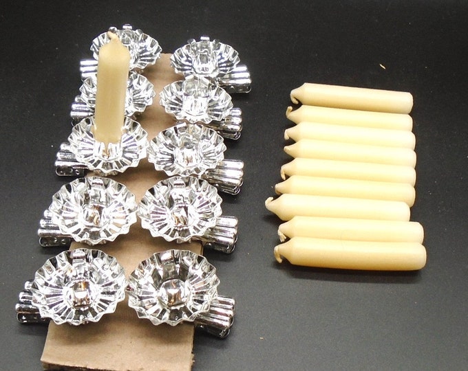 10 Vintage Clipon Candle Holders for Christmas Trees With Candles Etsy