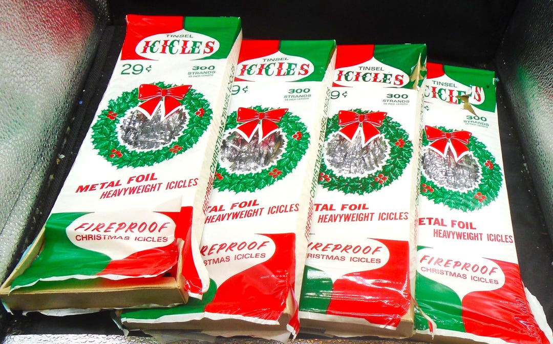 Vintage Art-rite Metal/icicles/tinsel/foil LEAD 300 Strands 18