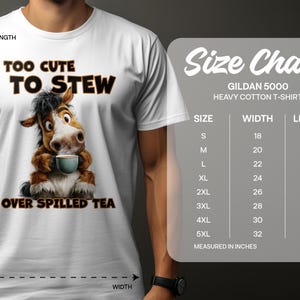 Camiseta "Demasiado lindo para guisar", camiseta "Té derramado con caballo", camiseta divertida de animal, camiseta de caballo de dibujos animados, camiseta linda para amantes del té, idea de regalo novedosa