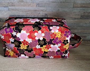 Large double compartment toiletry bag