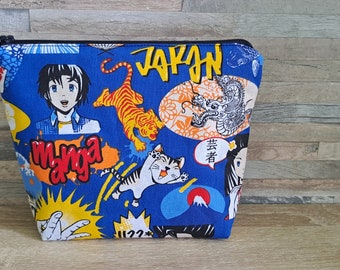 Japanese fabric makeup bag 20 cm x 15 cm