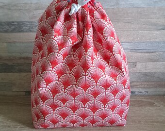 Pochon sac à coulisse tissu japonais