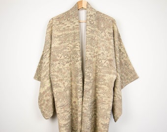 Edo Style Garden Print Kimono