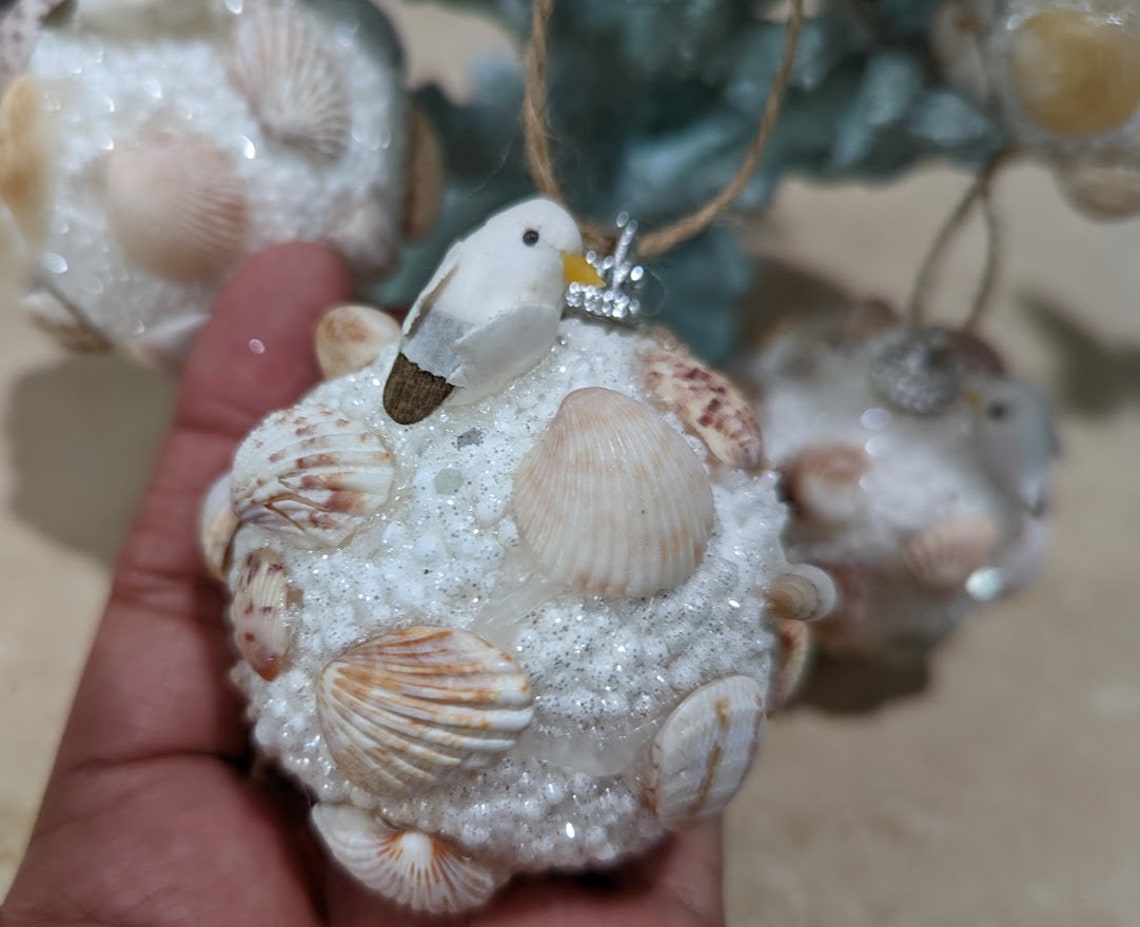 Nautical Sea Shell Ornaments - Etsy