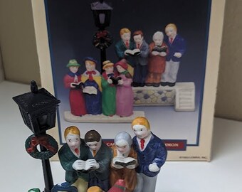 Lemax Dickensvale Collectibles - Christmas Village - Porcelain Carolling On The Common - Christmas Village Accessories - Vintage Christmas