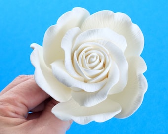 Adjustable Rose Sugar Flower Cake Topper | Gum Paste Flowers for Cake Decorating Wedding Cakes, Birthday Cake, and Anniversary Cakes