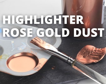 Rose Gold Highlighter Dust - Metallic Rose Gold Luster Dust Color for Cake Decorating, Chocolate, and Pastry