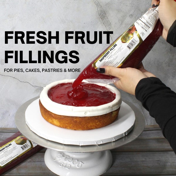 Fresh Fruit Fillings for Pies, Pastry, & Cake - Ready-to-Use Fillings for filling Jelly Donuts, Pies, Cakes, Dessert Pastries, Cookies.