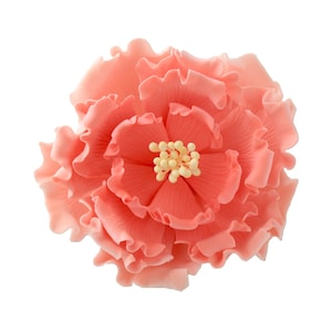 Pink Garden Peony Sugar Flower Cake Topper | 4.5 inch Gum Paste Flower for Cake Decorating Wedding Cakes, Birthday Cake, Anniversary Cake