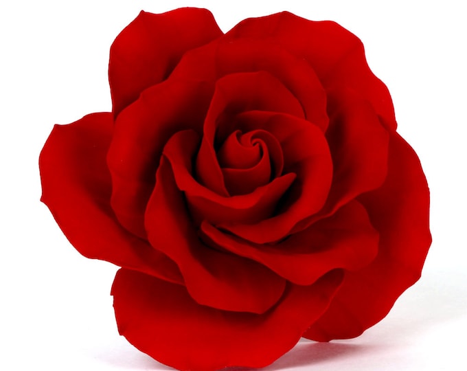 Large Red Rose Sugar Flower Cake Topper Gum Paste Flower for - Etsy
